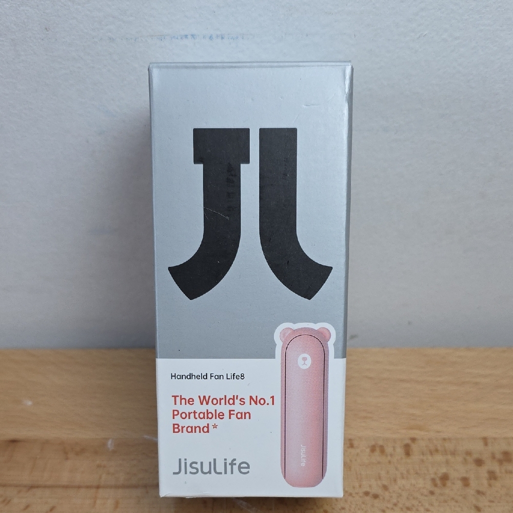 Pink Portable Handheld Fan, charger, Light